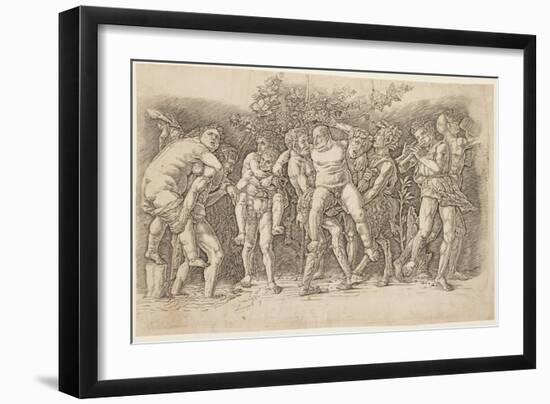 Bacchanal with Silenus, Early 1470s-Andrea Mantegna-Framed Giclee Print