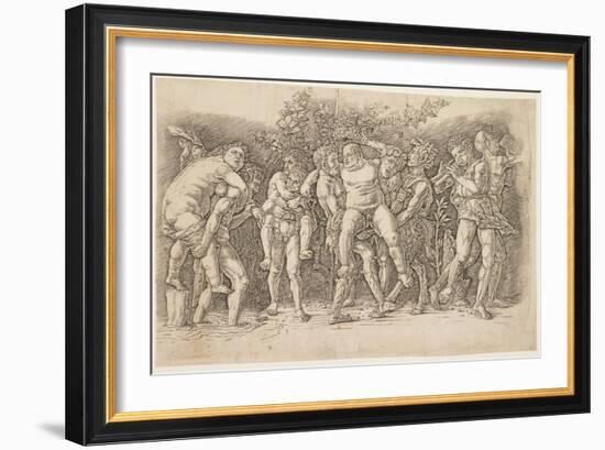 Bacchanal with Silenus, Early 1470s-Andrea Mantegna-Framed Giclee Print