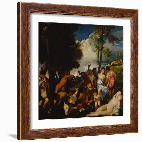 Bacchanal-Titian (Tiziano Vecelli)-Framed Giclee Print