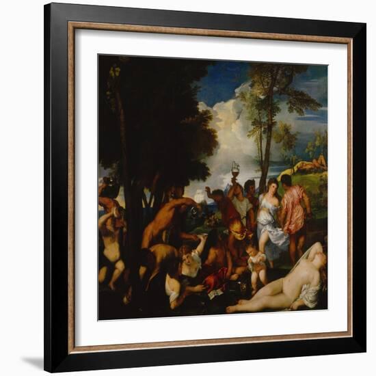 Bacchanal-Titian (Tiziano Vecelli)-Framed Giclee Print