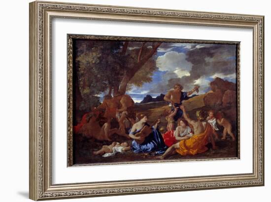 Bacchanale to the Guitar Player or the Great Bacchanale Painting by Nicolas Poussin (1594-1665) 17T-Nicolas Poussin-Framed Giclee Print