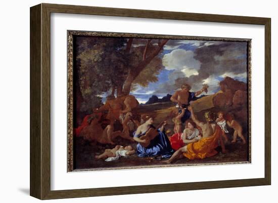 Bacchanale to the Guitar Player or the Great Bacchanale Painting by Nicolas Poussin (1594-1665) 17T-Nicolas Poussin-Framed Giclee Print