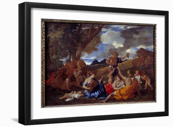 Bacchanale to the Guitar Player or the Great Bacchanale Painting by Nicolas Poussin (1594-1665) 17T-Nicolas Poussin-Framed Giclee Print