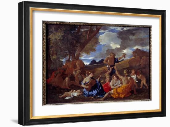 Bacchanale to the Guitar Player or the Great Bacchanale Painting by Nicolas Poussin (1594-1665) 17T-Nicolas Poussin-Framed Giclee Print
