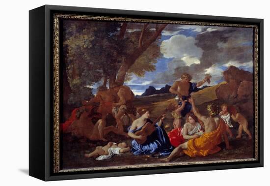 Bacchanale to the Guitar Player or the Great Bacchanale Painting by Nicolas Poussin (1594-1665) 17T-Nicolas Poussin-Framed Premier Image Canvas