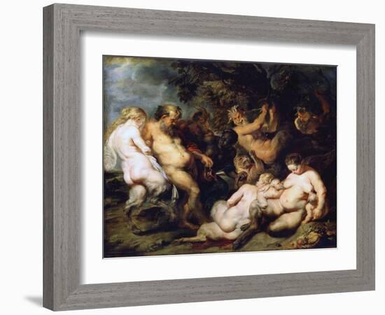 Bacchanalia, C1615-Peter Paul Rubens-Framed Giclee Print
