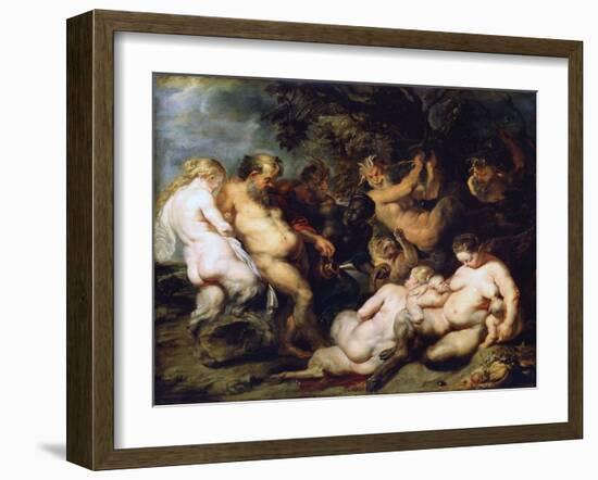 Bacchanalia, C1615-Peter Paul Rubens-Framed Giclee Print