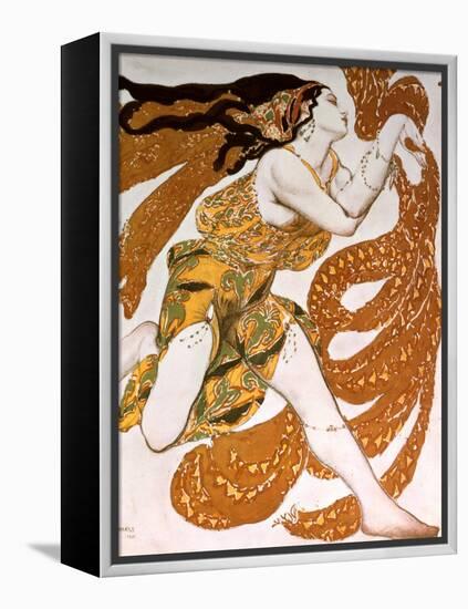 Bacchante, Costume Design for a Ballets Russes Production of Tcherepnin's Narcisse, 1911-Leon Bakst-Framed Premier Image Canvas