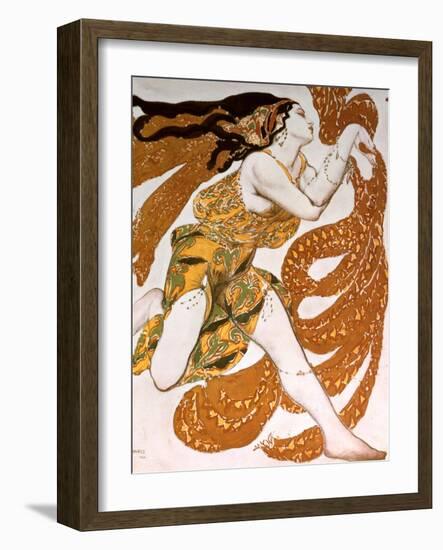 Bacchante, Costume Design for a Ballets Russes Production of Tcherepnin's Narcisse, 1911-Leon Bakst-Framed Giclee Print