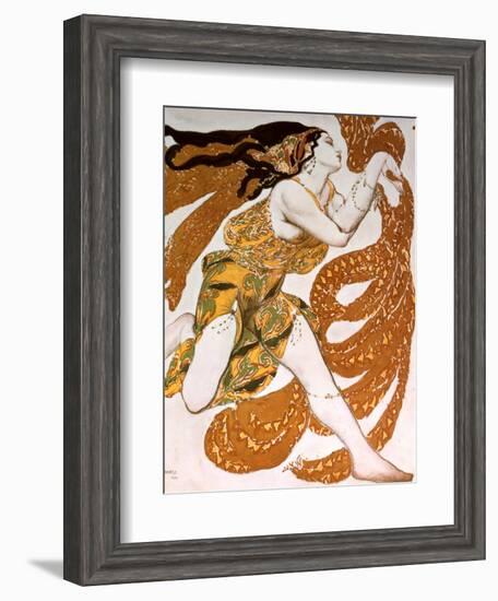 Bacchante, Costume Design for a Ballets Russes Production of Tcherepnin's Narcisse, 1911-Leon Bakst-Framed Giclee Print