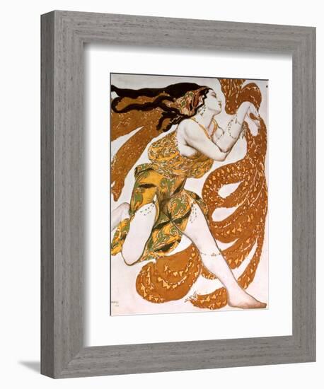 Bacchante, Costume Design for a Ballets Russes Production of Tcherepnin's Narcisse, 1911-Leon Bakst-Framed Giclee Print