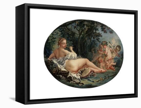 Bacchante Playing a Reed-Pipe, 18th Century-François Boucher-Framed Premier Image Canvas