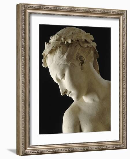 Bacchante tenant un tambour de basque, avec deux enfants-Augustin Pajou-Framed Giclee Print