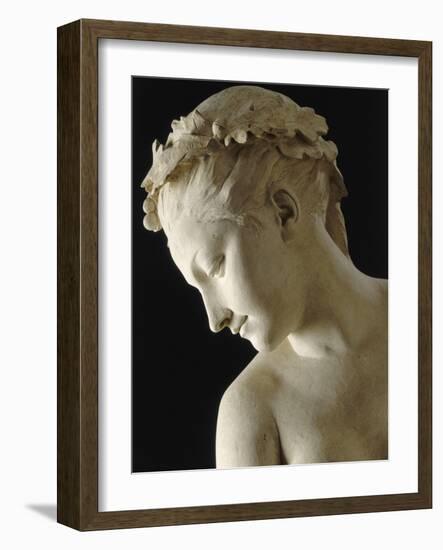 Bacchante tenant un tambour de basque, avec deux enfants-Augustin Pajou-Framed Giclee Print