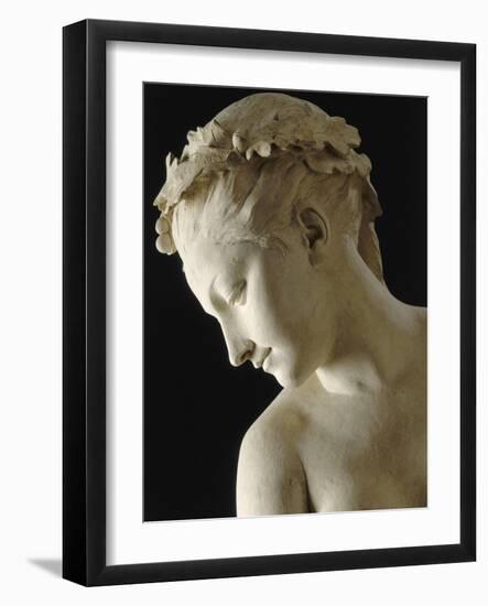 Bacchante tenant un tambour de basque, avec deux enfants-Augustin Pajou-Framed Giclee Print