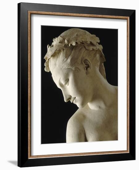 Bacchante tenant un tambour de basque, avec deux enfants-Augustin Pajou-Framed Giclee Print