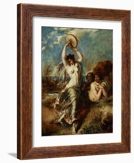 Bacchante with tambourine 1970-49.-William Etty-Framed Giclee Print