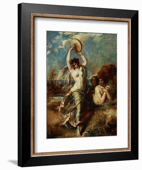 Bacchante with tambourine 1970-49.-William Etty-Framed Giclee Print