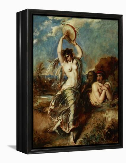 Bacchante with tambourine 1970-49.-William Etty-Framed Premier Image Canvas