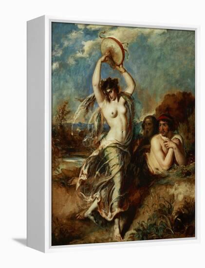 Bacchante with tambourine 1970-49.-William Etty-Framed Premier Image Canvas