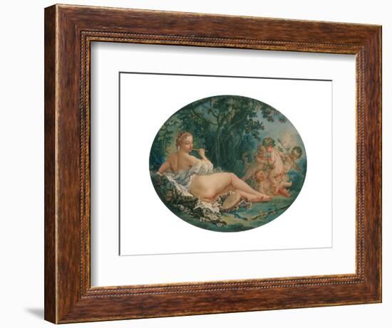 Bacchantin beim Flötenspiel-François Boucher-Framed Giclee Print