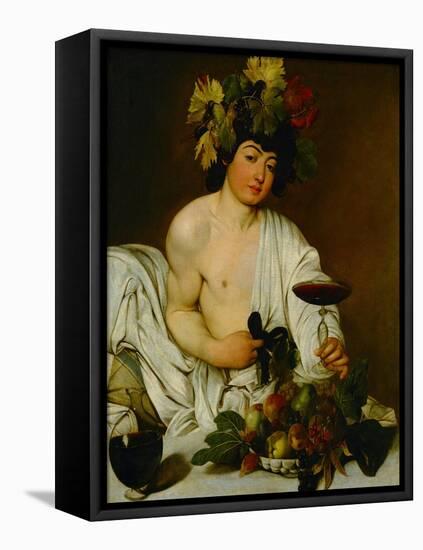 Bacchus, 1589-Caravaggio-Framed Premier Image Canvas