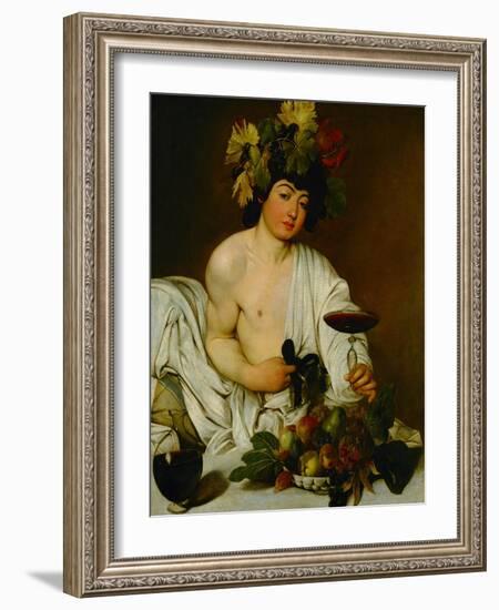 Bacchus, 1589-Caravaggio-Framed Giclee Print