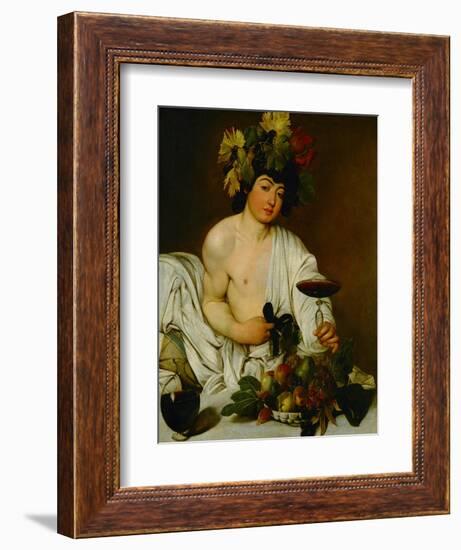 Bacchus, 1589-Caravaggio-Framed Giclee Print