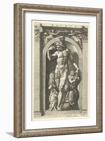 Bacchus, 1592-Hendrik Goltzius-Framed Premium Giclee Print