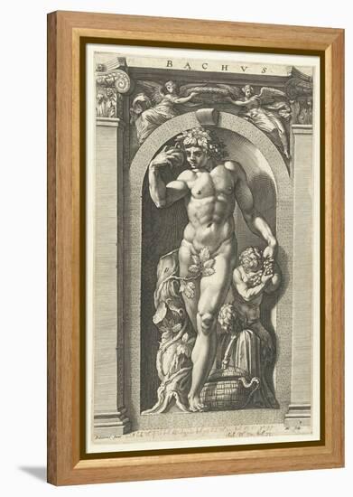 Bacchus, 1592-Hendrik Goltzius-Framed Premier Image Canvas