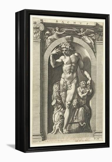 Bacchus, 1592-Hendrik Goltzius-Framed Premier Image Canvas