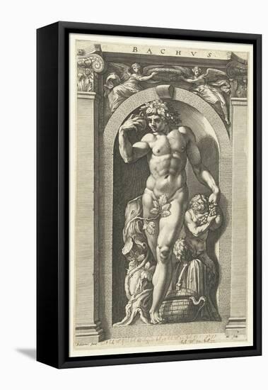 Bacchus, 1592-Hendrik Goltzius-Framed Premier Image Canvas