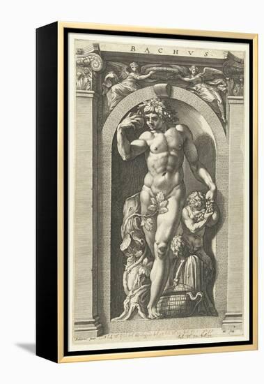 Bacchus, 1592-Hendrik Goltzius-Framed Premier Image Canvas