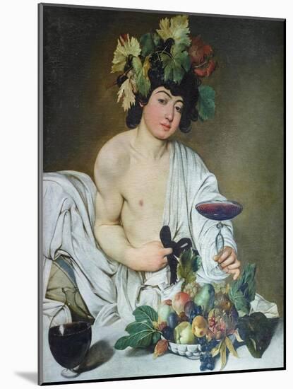 Bacchus, 1597-98 circa (Oil on Canvas)-Michelangelo Merisi da Caravaggio-Mounted Giclee Print