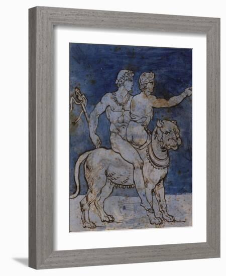 Bacchus and Ariadne Seated on a Leopard-Théodore Géricault-Framed Giclee Print