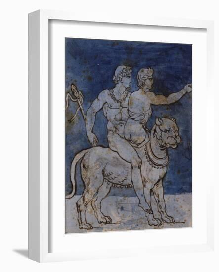 Bacchus and Ariadne Seated on a Leopard-Théodore Géricault-Framed Giclee Print