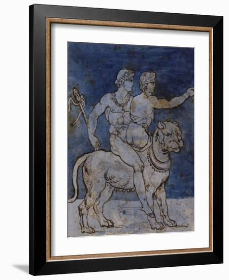 Bacchus and Ariadne Seated on a Leopard-Théodore Géricault-Framed Giclee Print