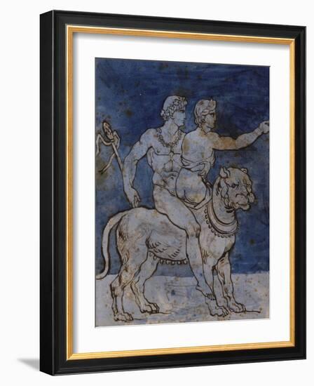 Bacchus and Ariadne Seated on a Leopard-Théodore Géricault-Framed Giclee Print