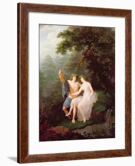 Bacchus and Ariadne-Jacques Antoine Vallin-Framed Giclee Print