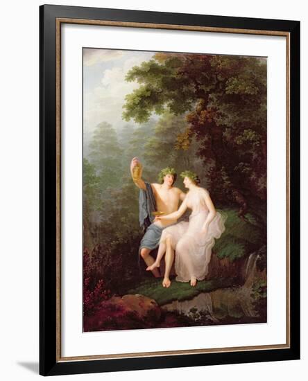 Bacchus and Ariadne-Jacques Antoine Vallin-Framed Giclee Print