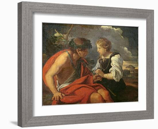 Bacchus and Ariadne-Pier Francesco Mola-Framed Giclee Print