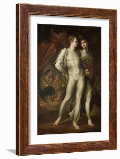 Bacchus and Ceres Leaving Venus, about 1590-Bartholomaeus Spranger-Framed Giclee Print