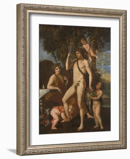 Bacchus-Apollo, 1620-25 (Oil on Canvas)-Nicolas Poussin-Framed Giclee Print