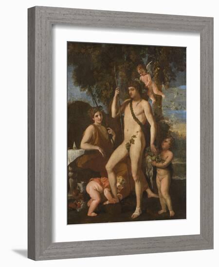 Bacchus-Apollo, 1620-25 (Oil on Canvas)-Nicolas Poussin-Framed Giclee Print