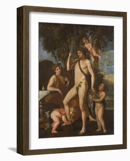 Bacchus-Apollo, 1620-25 (Oil on Canvas)-Nicolas Poussin-Framed Giclee Print