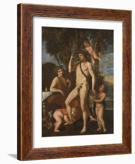 Bacchus-Apollo, 1620-25 (Oil on Canvas)-Nicolas Poussin-Framed Giclee Print