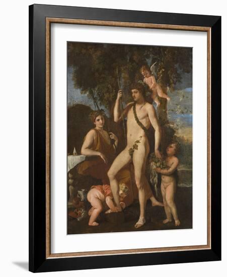 Bacchus-Apollo, 1620-25 (Oil on Canvas)-Nicolas Poussin-Framed Giclee Print