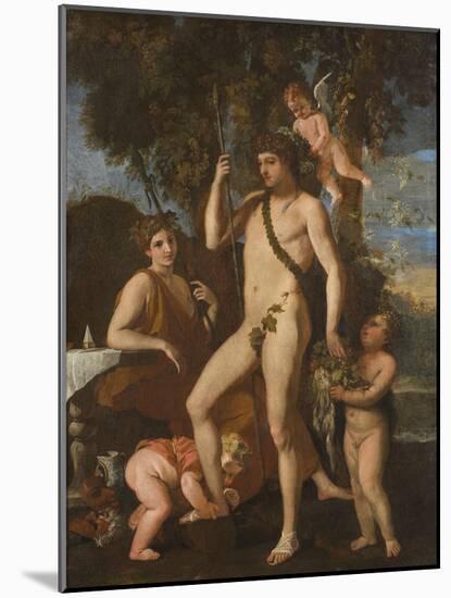 Bacchus-Apollo, 1620-25 (Oil on Canvas)-Nicolas Poussin-Mounted Giclee Print