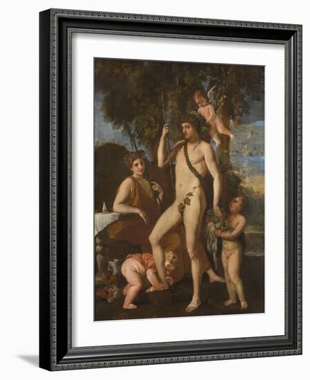 Bacchus-Apollo, 1620-25 (Oil on Canvas)-Nicolas Poussin-Framed Giclee Print