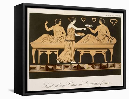 Bacchus' Banquet, Table 38 from 'Collection Des Vases Grecs, Volume Ii', Published 1813-24-Alexandre De Laborde-Framed Premier Image Canvas